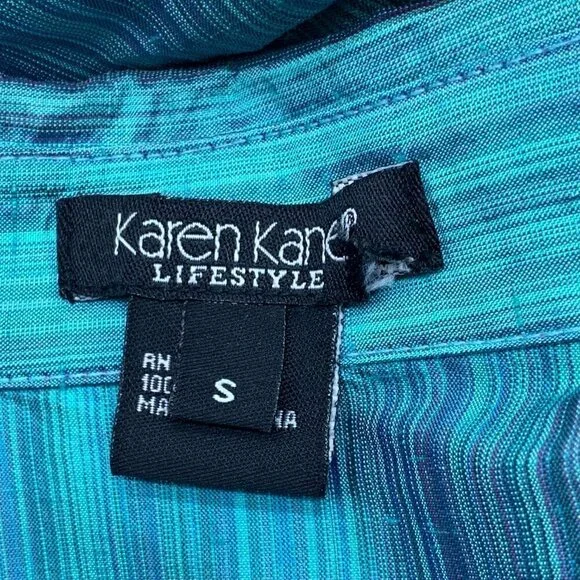 Karren Kane Lifestyle Turquoise & Purple Silk Set - Picture 3 of 8